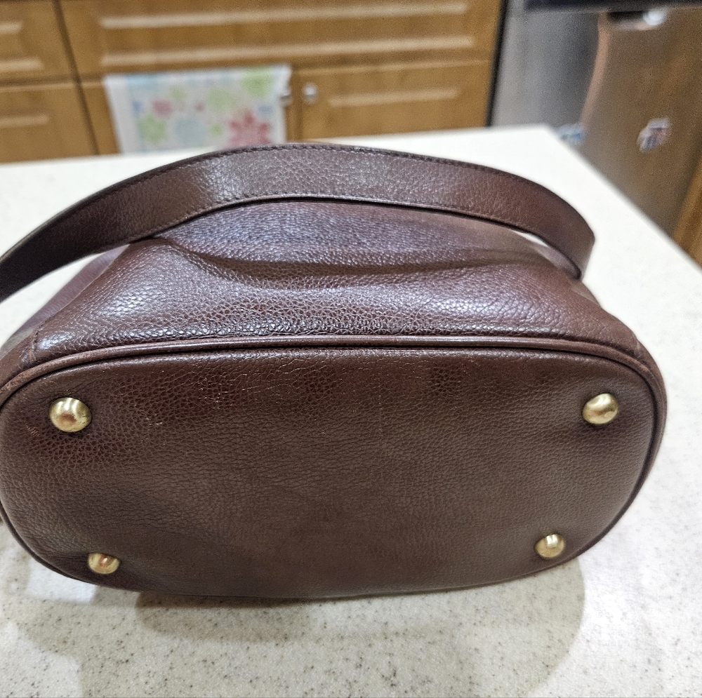 COACH Brown Leather Crossbody Handbag, Coach Leather Bag, COACH PURSE - Picture 2 of 6
